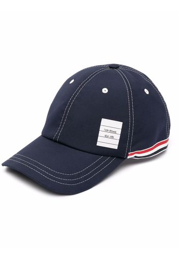 Thom Browne Baseballkappe mit Logo-Streifen - Blau