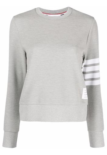 Thom Browne Geripptes Sweatshirt mit Streifen - 055 LT GREY