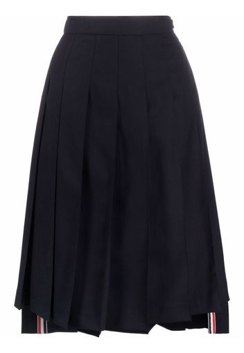 Thom Browne RWB stripe pleated skirt - 415 Navy