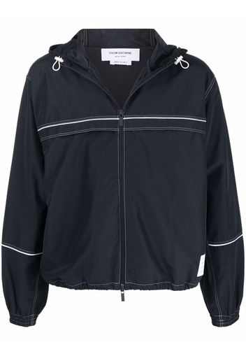 Thom Browne Sportjacke mit Kapuze - Blau