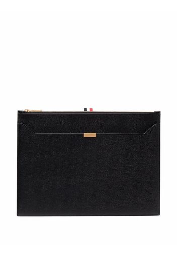 Thom Browne medium zipped clutch - Schwarz