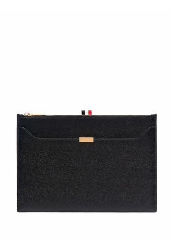 Thom Browne small zipped clutch - Schwarz