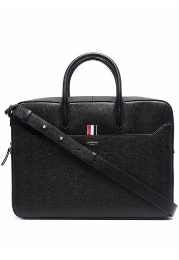 Thom Browne grosgrain-tab briefcase - Schwarz