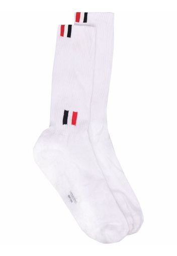 Thom Browne Gestreifte Socken - Weiß