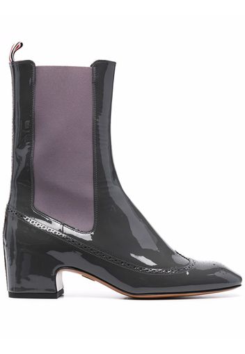 Thom Browne Stiefeletten mit Streifen - Grau