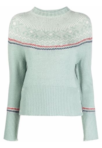 Thom Browne Pullover mit Fair-Isle-Muster - Blau