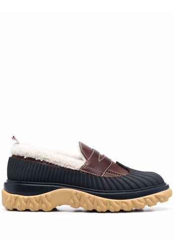 Thom Browne Loafer mit Shearling-Futter - Braun