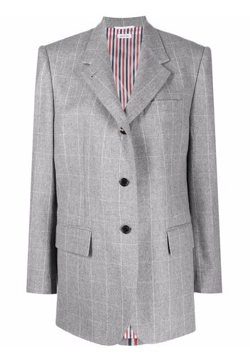 Thom Browne Blazer mit Gittermuster - Grau