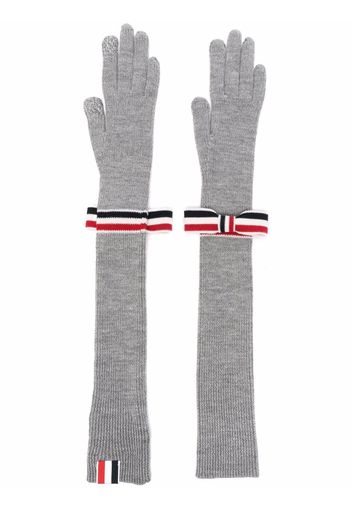 Thom Browne Handschuhe mit Schleife - Grau