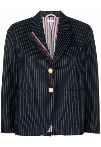 Thom Browne Cropped-Blazer mit Nadelstreifen - Blau