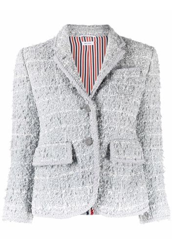 Thom Browne Einreihiger Tweed-Blazer - Grau