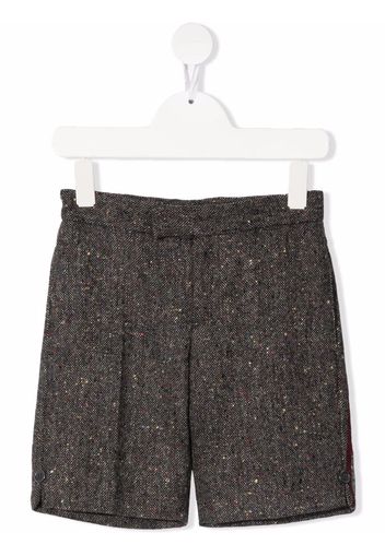 Thom Browne Tweed-Bermudas mit RWB-Streifen - Grau