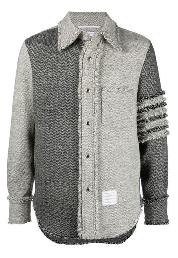 Thom Browne Hemdjacke mit Kontrasteinsätzen - Grau