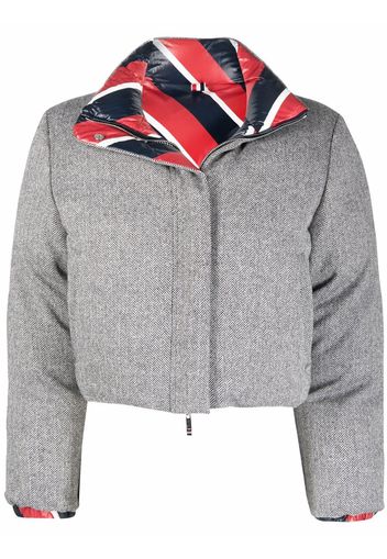 Thom Browne Wendbare Daunenjacke - Grau