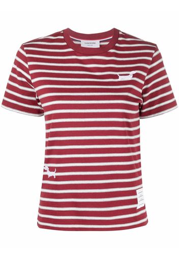 Thom Browne T-Shirt mit rundem Ausschnitt - Rot