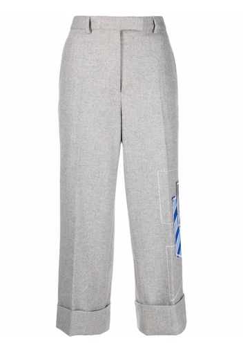 Thom Browne Hose im Patchwork-Design - Grau