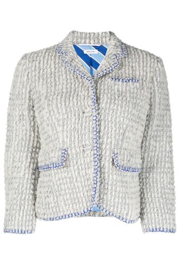 Thom Browne Einreihige Tweed-Jacke - Grau