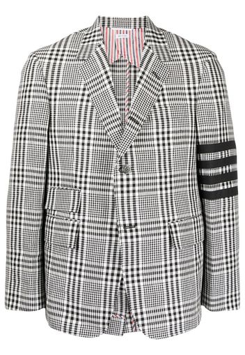 Thom Browne check single-breasted blazer - Weiß