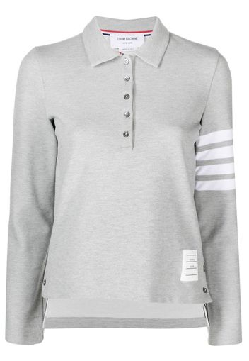 Thom Browne Poloshirt mit Streifen - Grau