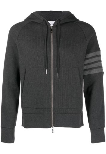 Thom Browne 4-bar zip up hoodie - Grau