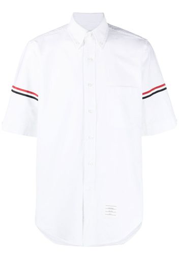 Thom Browne Poloshirt mit RWB-Streifen - Weiß