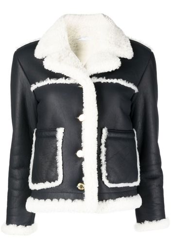 Thom Browne Jacke mit Shearling-Besatz - Blau