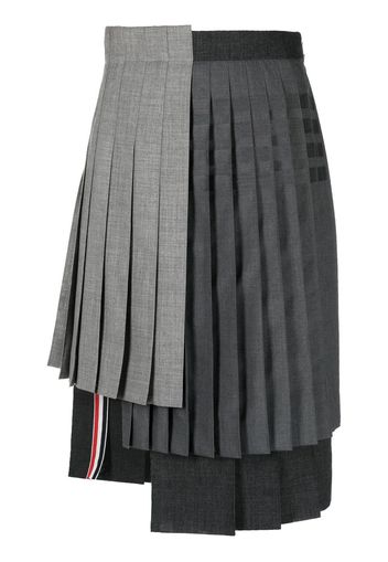 Thom Browne Asymmetrischer Faltenrock - Grau