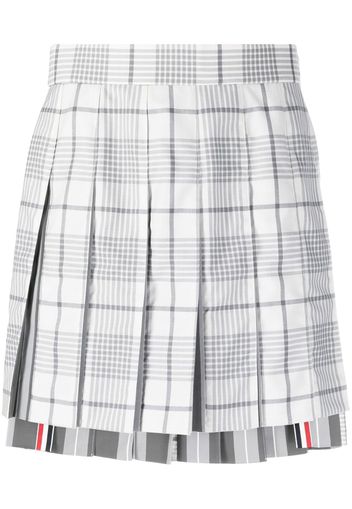 Thom Browne Karierter Faltenrock - Grau