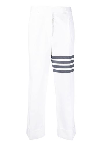 Thom Browne Hose mit Streifen - Weiß