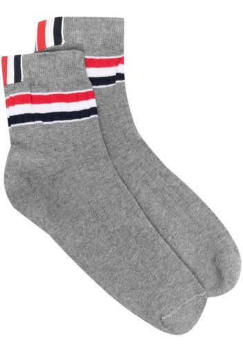 Thom Browne Socken mit RWB-Streifen - Grau
