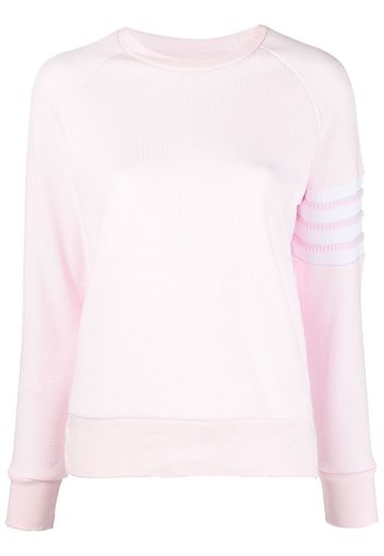 Thom Browne Gestreifter Pullover mit Raglanärmeln - Rosa