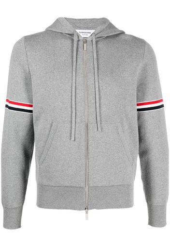 Thom Browne Gestreifte Kapuzenjacke - 055 LT GREY