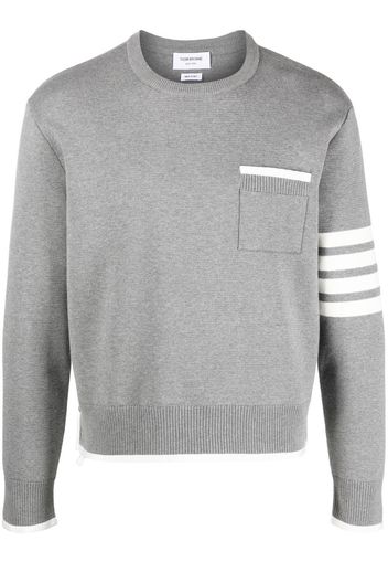 Thom Browne Pullover mit Streifen - Grau