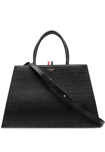 Thom Browne Handtasche mit Logo-Print - Schwarz