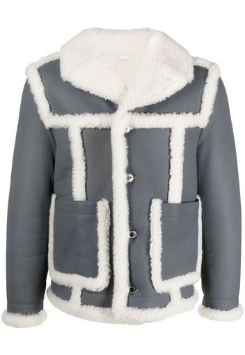 Thom Browne Fliegerjacke mit Shearling-Besatz - Grau