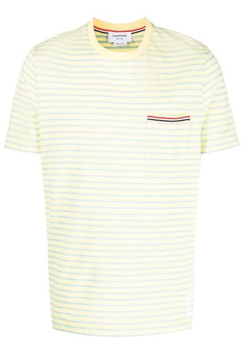 Thom Browne Gestreiftes T-Shirt - Grün