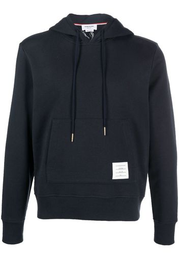 Thom Browne Hoodie mit Logo-Patch - Blau