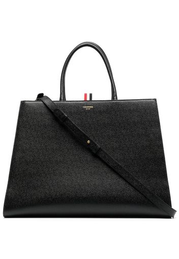 Thom Browne Handtasche mit Logo-Print - Schwarz