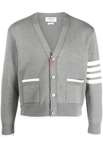 Thom Browne Cardigan mit Streifen - Grau