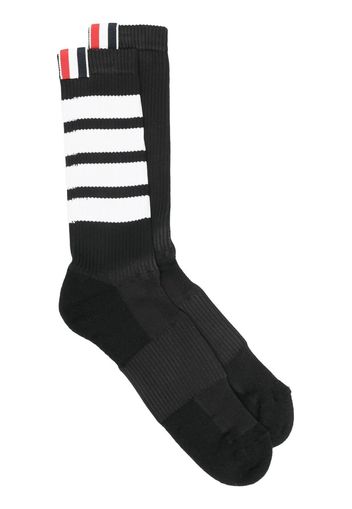 Thom Browne Socken mit Streifen - Schwarz