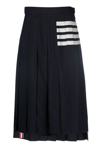 Thom Browne stripe-print pleated skirt - Blau