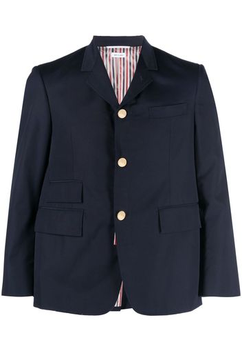 Thom Browne single-breasted cropped-sleeve blazer - Blau