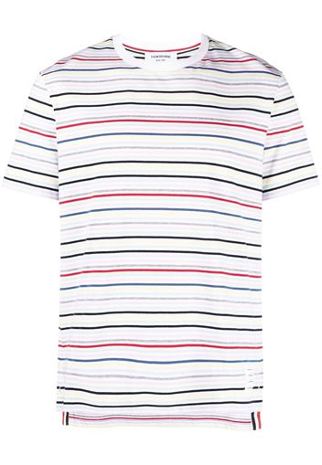 Thom Browne striped short-sleeve T-shirt - Weiß