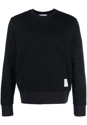 Thom Browne 4-Bar seersucker sweatshirt - Blau