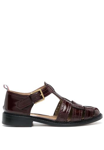 Thom Browne brogue-style caged sandals - Rot