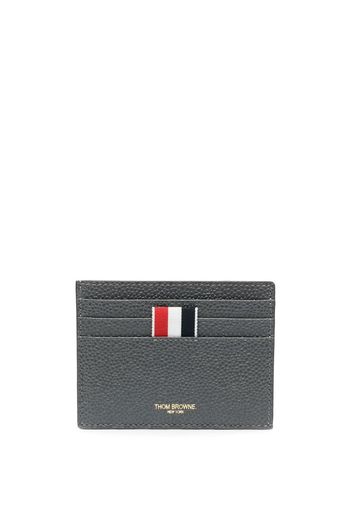 Thom Browne 4-Bar leather cardholder - Grau