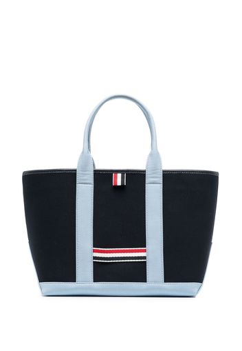 Thom Browne RWB-stripe canvas tote bag - Blau