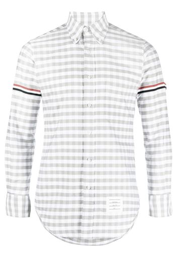 Thom Browne RWB gingham Oxford shirt - Grau