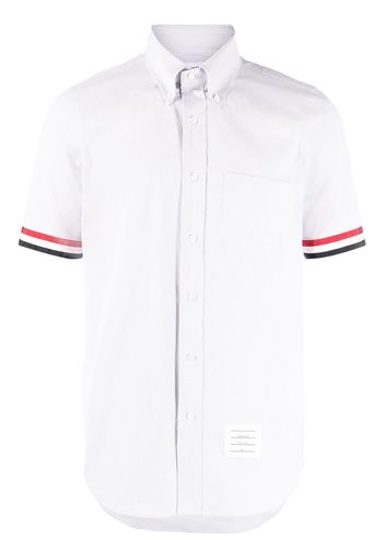 Thom Browne RWB-stripe cotton short-sleeved shirt - Grau