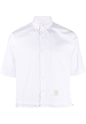 Thom Browne drawstring short-sleeved shirt - Weiß